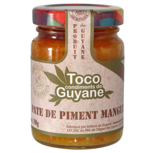Délices De Guyane Pâte De Piment Mangue - Toco Condiments De Guyane 100G