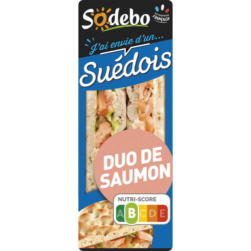 Sodebo Sandwich Suédois duo de saumon 135g