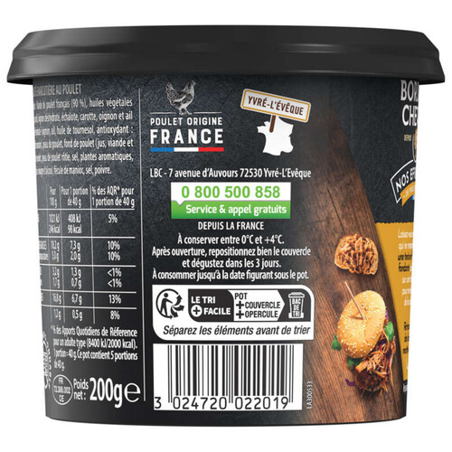 Bordeau Chesnel Effilochés de poulet 200g