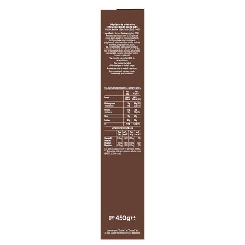 Quaker Cruesli Céréales Chocolat Noir 450g