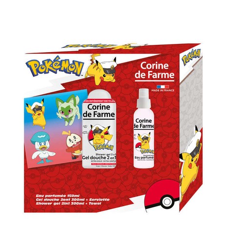 Corine de Farme Coffret POKEMON eau parfumée 150ml + GD + Serviette