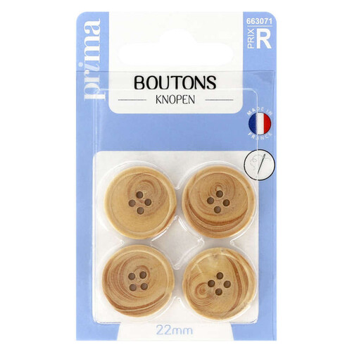 La Brosse Et Dupont Bouton Bois 22Mm