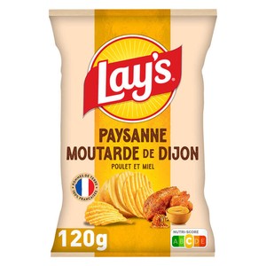 Lay's Chips Paysanne Saveur Poulet Moutarde de Dijon et Miel 120g