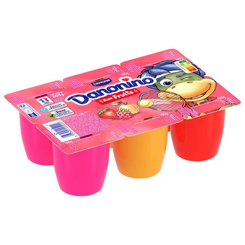 Danonino Petits Suisses Fraise Framboise Abricot 6x100g