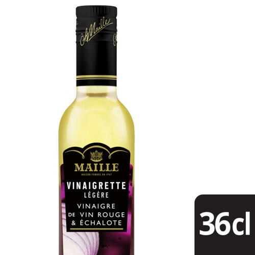 Maille Vinaigrette Légère Vinaigre de Vin Rouge & Échalotes 36 cl