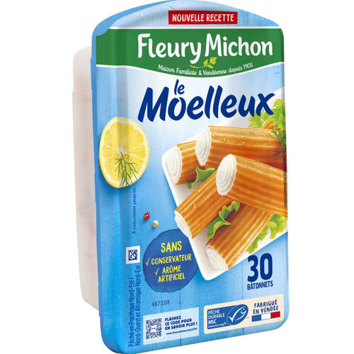 Fleury Michon Bâtonnets Surimi Moelleux 480G