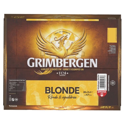 Grimbergen Bière Blonde D'Abbaye 20x25cl