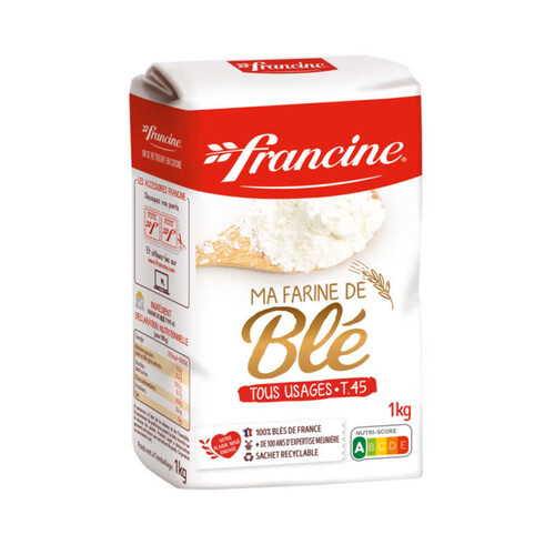 Francine farine de blé type 45 tous usages 1kg