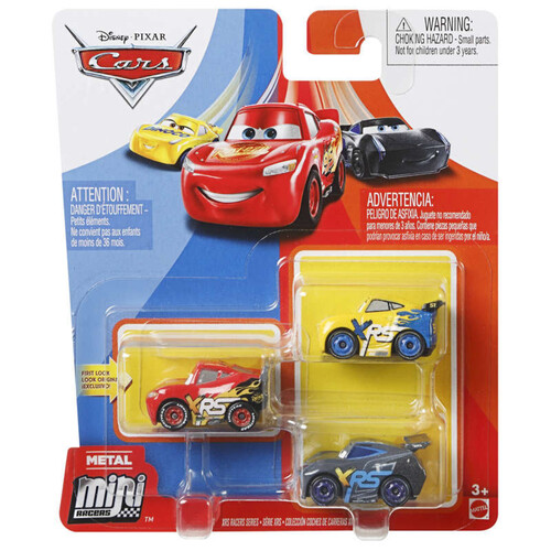 Mattel Pack De 3 Cars Mini Racers Flg67