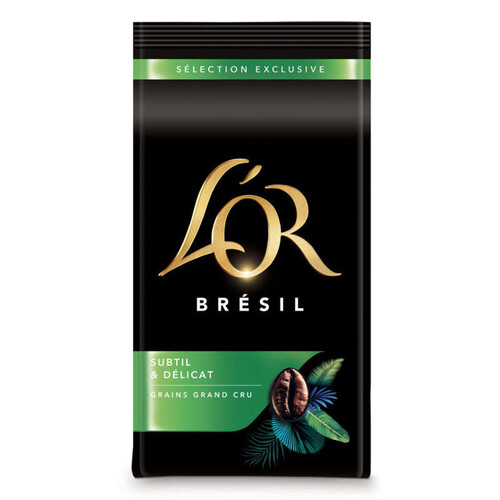 L'Or Café en grains Brésil subtil et délicat 500g