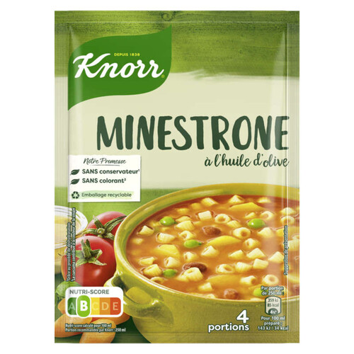 Knorr Soupe Minestrone à l'Huile d'Olive 4 Portions 104g