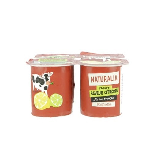 Naturalia Yaourts Saveur Citrons au lait Entier  4x125g