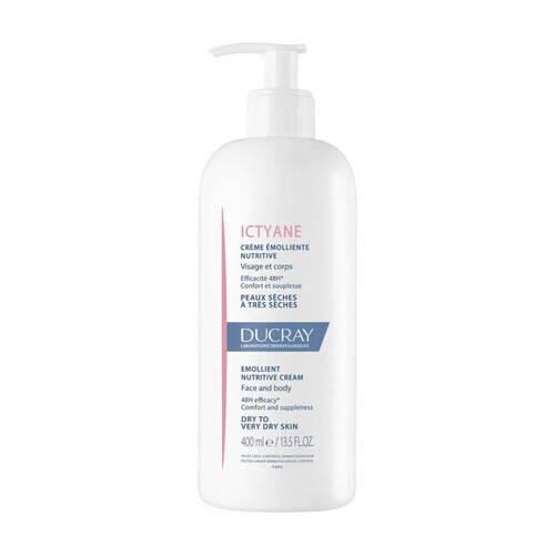 [Para] Ducray  Ictyane  Crème émolliente nutritive peaux séches et très sèches 400ml