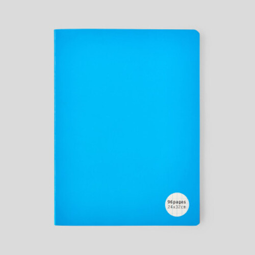 Monoprix Maison Cahier Bleu 96 Pages Grands Carreaux 24X32Cm