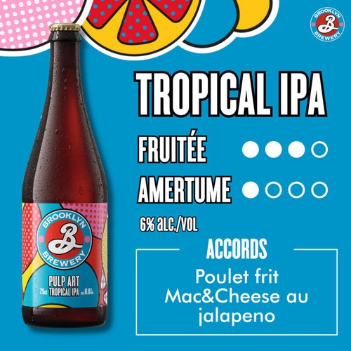 Brooklyn Bière Pulp Art Tropical IPA 6% vol 75cl