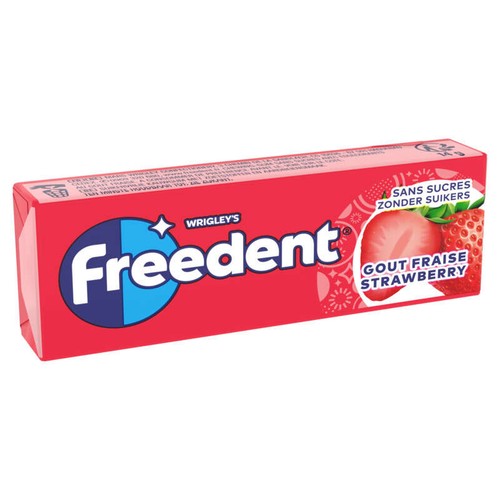 Freedent Chewing-Gum Sans Sucres Fraise 14g