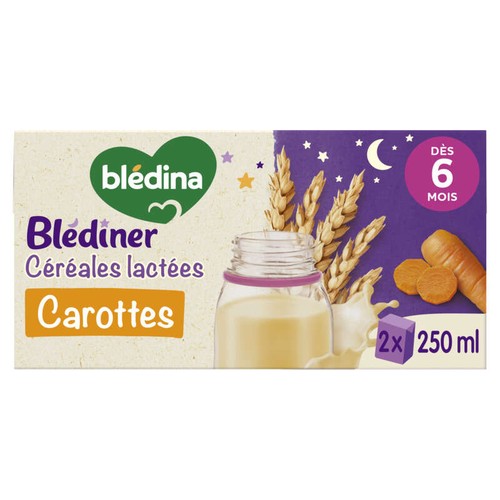 Blédina Blédiner Briques Carotte dès 6 mois 2x250ml