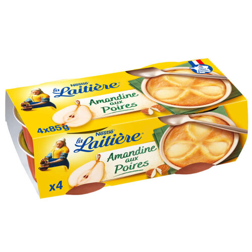 La Laitière Desserts amandines aux poires 4 x 85g