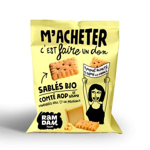Ramdam Social Biscuits Apéritifs Comté Et  Graines De Sésame 100g