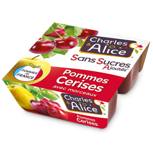 Charles & Alice Dessert pomme et cerise 4x97g