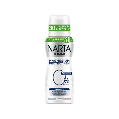 Narta Déodorant Compressé Homme Magnésium Protect 100ml