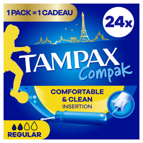 Tampax Compak Tampons Avec Applicateur Regulier X24