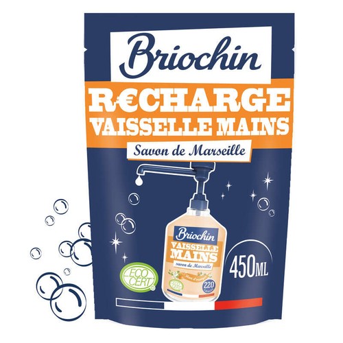 Briochin Recharge Liquide vaisselle Fleur d’Oranger Ecocert  450ml
