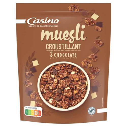 Casino Muesli Croustillant Aux 3 Chocolats - 500G
