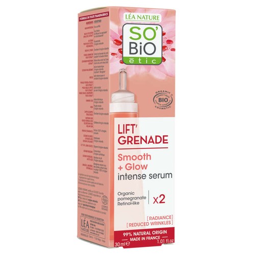 SO'BiO Étic Sérum lissant ride + éclat, Lift'Grenade 30ml