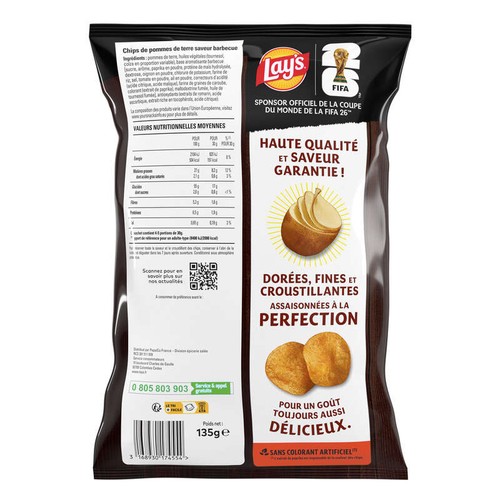 Lay's Chips Saveur Barbecue 135g
