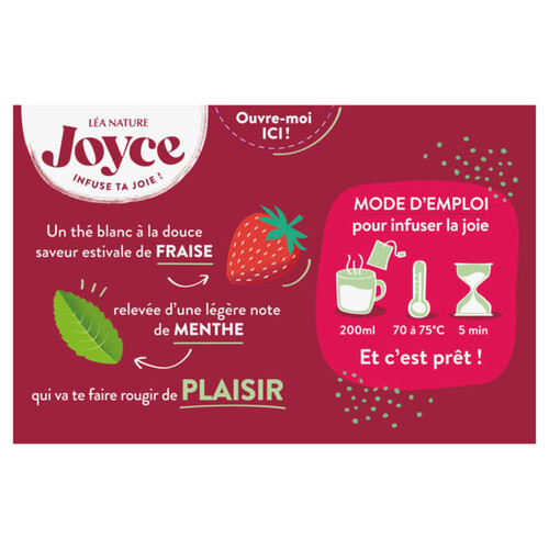 Joyce The blanc fraise & Menthe bio 30g