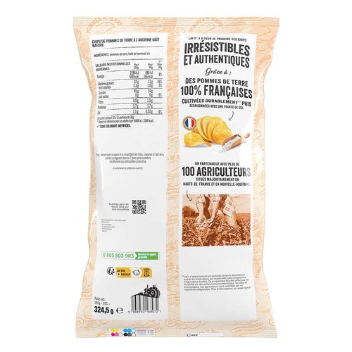 Lay's Chips à l'Ancienne Nature 295g + 10% Offert