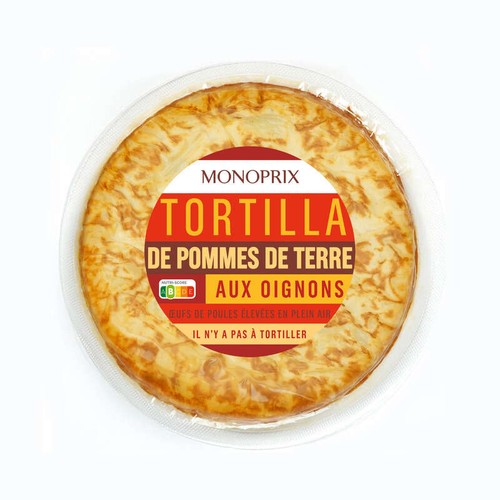 Monoprix Tortilla de pommes de terre aux oignons 500g