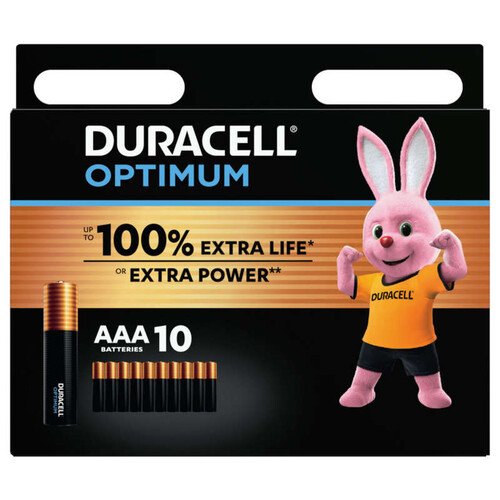 Duracell Lot De 10 Piles Aaa Optimum