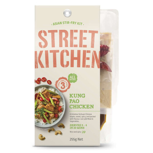 Street Kitchen Kit Sauté Asiatique Poulet Kung Pao 4 sachets 255g.
