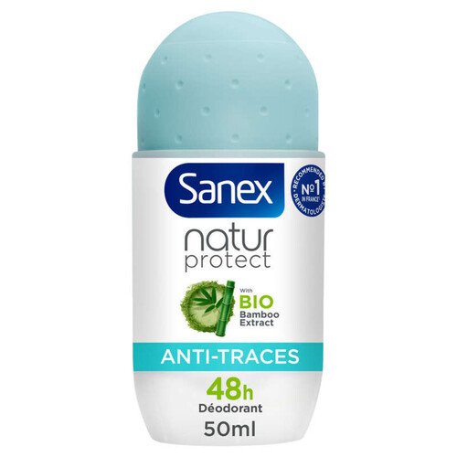 Sanex déodorant natur protect bio anti traces bille 48h - 50ml