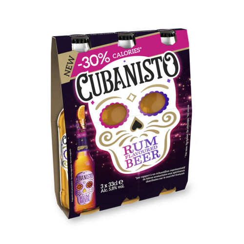 Cubanisto Bière Aromatisée Au Rhum Le Pack De 3X33 Cl