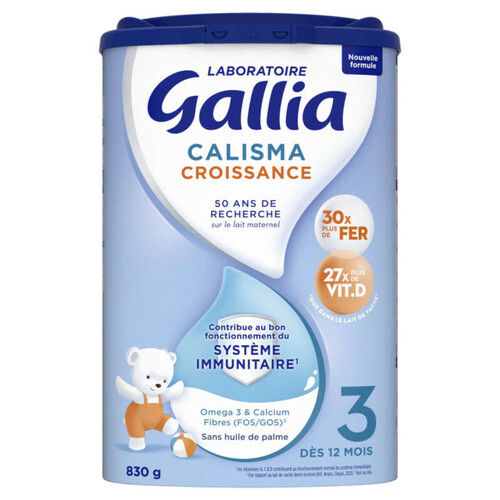 Laboratoire Gallia Lait De Croissance En Poudre Dès 12 Mois 830 g