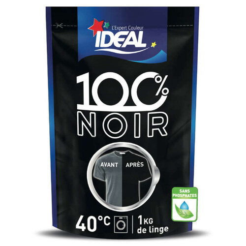 Idéal Teinture textile 100% Noir 400g