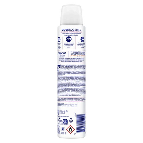 Rexona Déodorant Femme Spray Anti-Transpirant 72H Invisible Pure 200ml