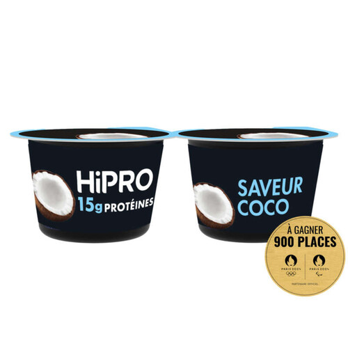 Hipro Yaourt coco protéiné 0%mg 2x160g