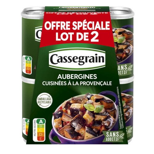 Cassegrain aubergines à la provençale lot 2x 375g