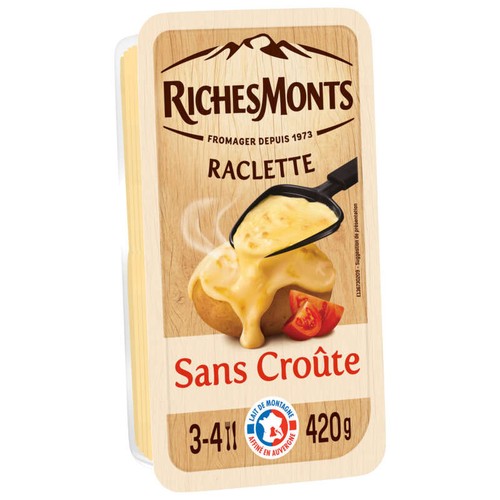 RichesMonts La Raclette Sans Croûte 420g