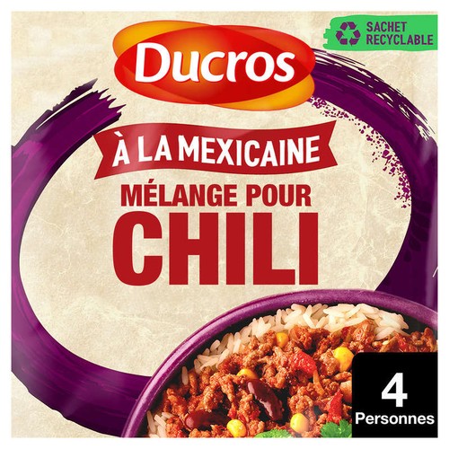 Ducros Mélange À Soupoudrer Pour Chili Mexicain, Piment, Coriandre, Cumin 20G