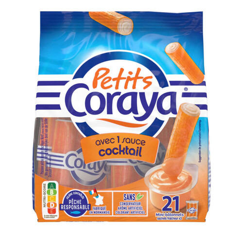Coraya Mini Bâtonnets De Surimi + Sauce Cocktail X20