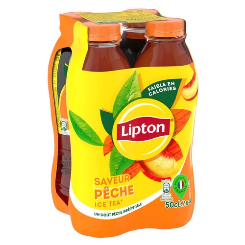 Lipton Ice Tea Thé Glacé Saveur Pêche 4x50cl