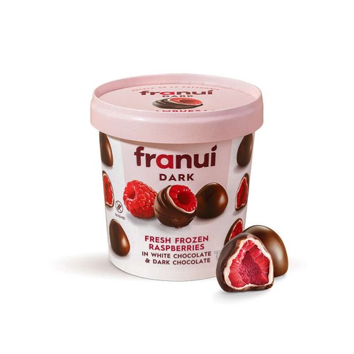 Franui Framboises Enrobées De Chocolat Noir 150g