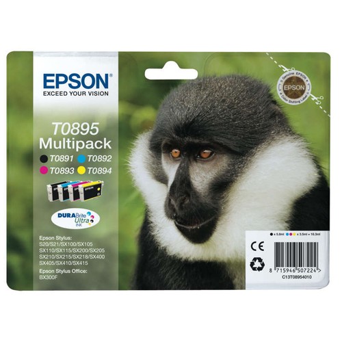 Epson Cartouche D'Encres Noire Et Couleurs N°T0895