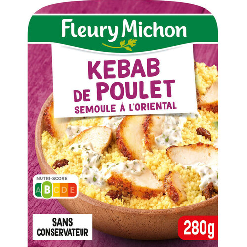 Fleury Michon Kebab de poulet et semoule à l'orientale, soit 280g