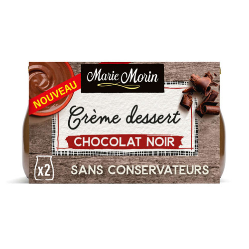 Marie Morin Crème Dessert au Chocolat Noir 2x130g